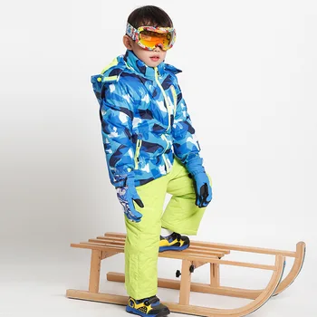 2023 Зимний теплый комплект для маленьких мальчиков, куртка с капюшоном, комбинезон, 2 ПРЕДМЕТА, зимний костюм для девочек, детская одежда для занятий спортом на открытом воздухе, Теплая флисовая детская одежда