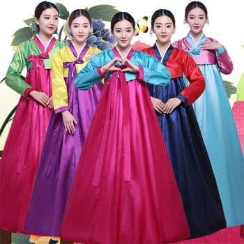 Женское Платье Ханбок, Корейская мода, Древние Костюмы, Традиционная вечеринка, Азиатский Дворец, одежда для косплея, 10 цветов