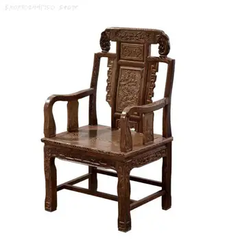 Мебель из красного дерева, Крылья стула, Деревянный стул Taishi, Чайный стул из трех частей, Китайский обеденный стул из массива дерева, Рабочий компьютер Boss
