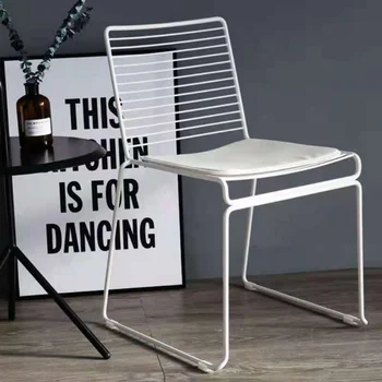 Роскошные Современные обеденные стулья со спинкой в скандинавском минималистичном стиле, Белые стулья, Эргономичные Модные Украшения интерьера салона